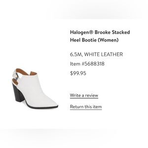 Halogen white booties